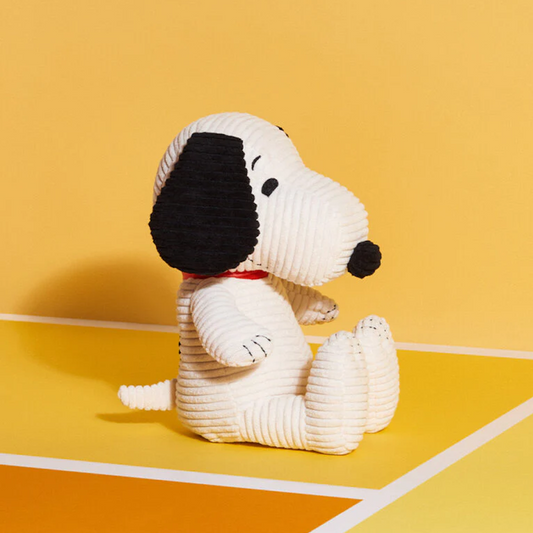 Snoopy Sitting Corduroy Cream 40cm
