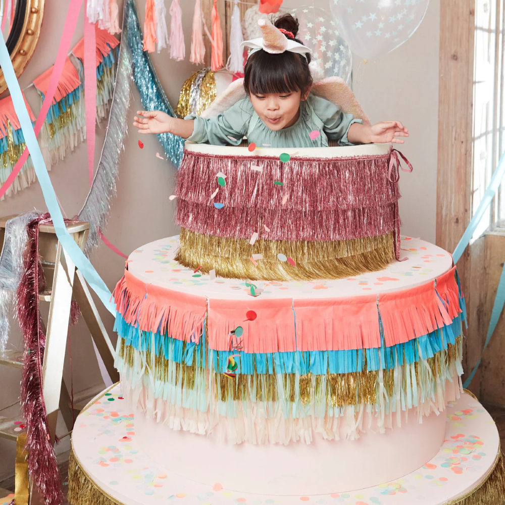 Pink Tinsel Fringe Garland