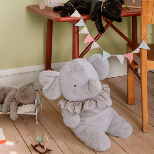 Plush Elephant Big Blue/Grey