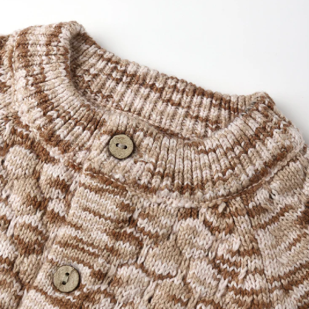 Bubble Knit Cardigan Rose Speckle