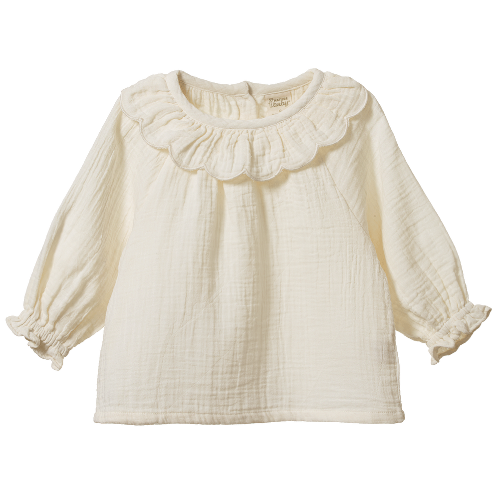 Ruffle Cameron Blouse - Natural
