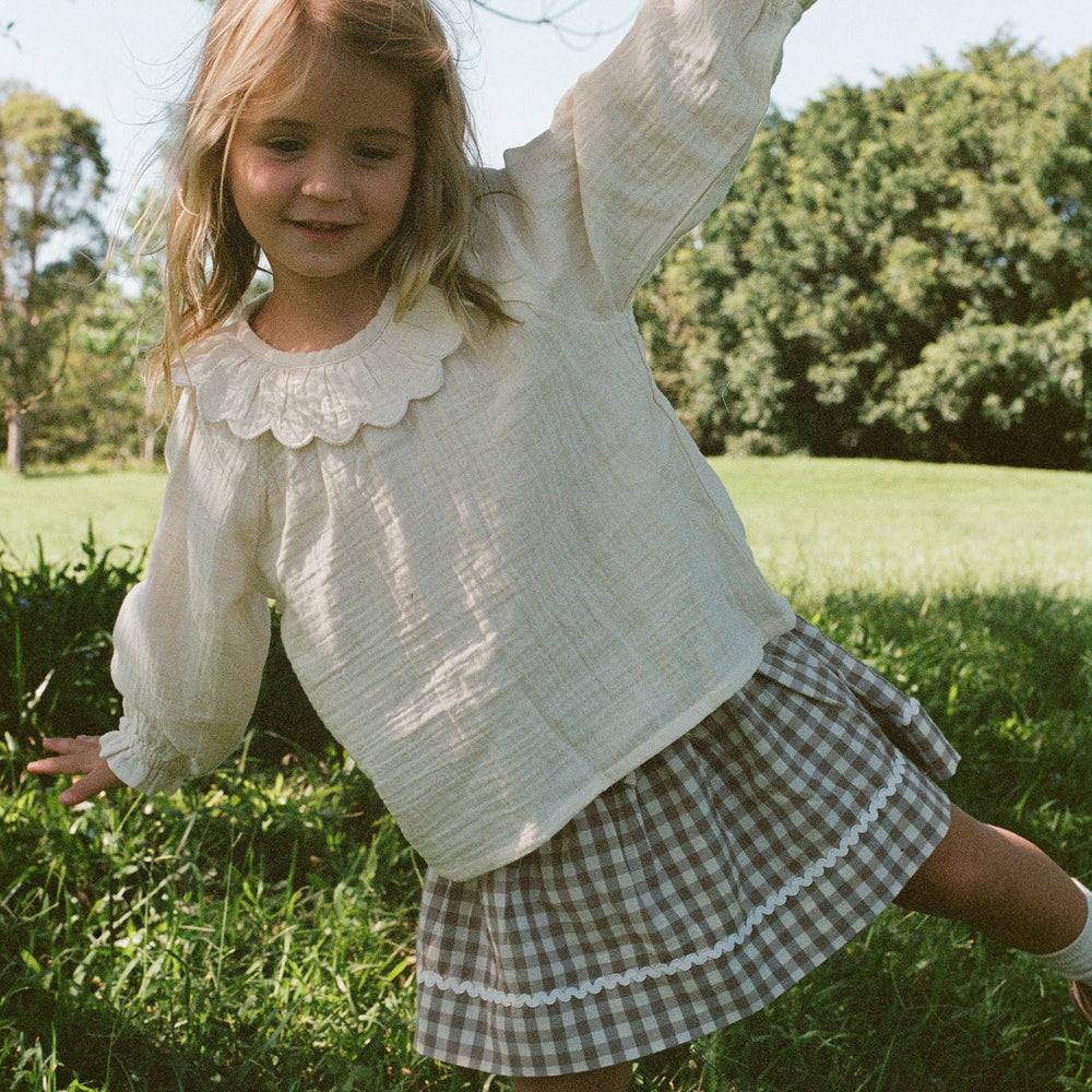 Ruffle Cameron Blouse - Natural (alt)