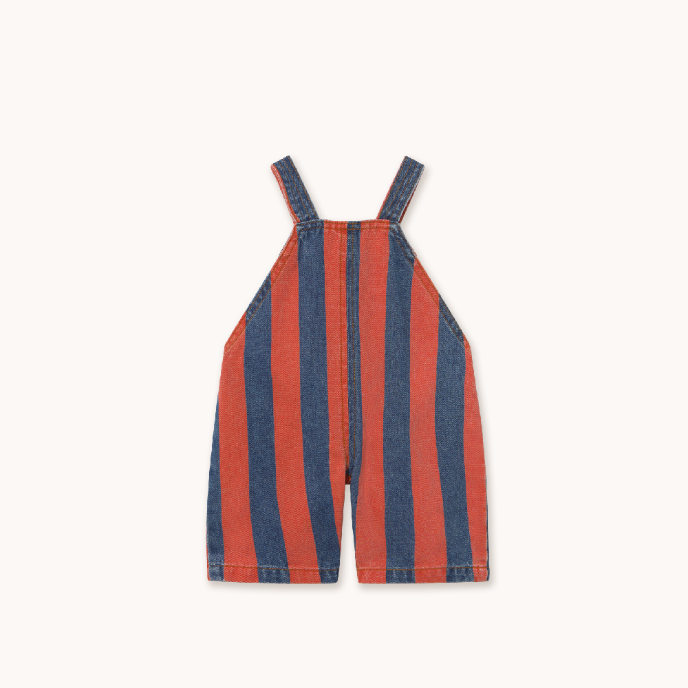 Red Stripes Baby Denim Dungaree Denim Medium Wash