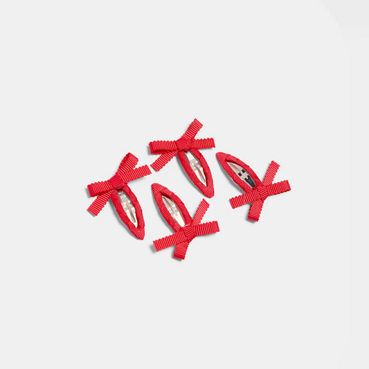 Bow Snap Clips In Cherry