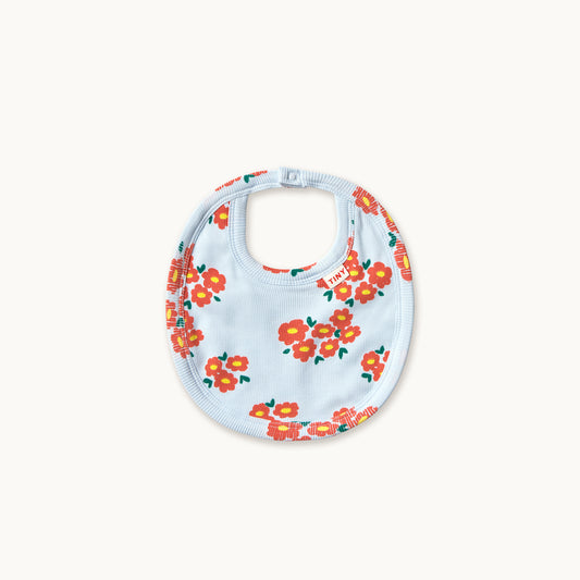 Blossoms Rib Bib Ice Blue