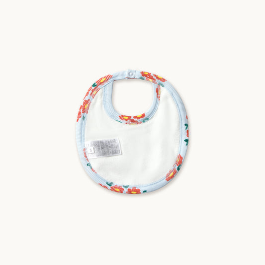 Blossoms Rib Bib Ice Blue