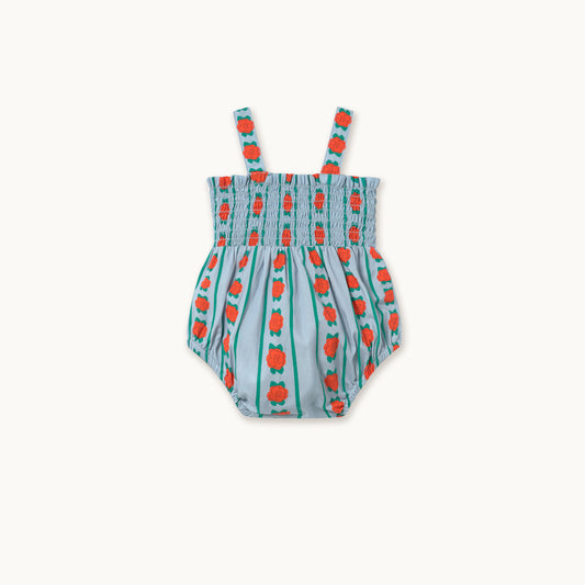 Rose Pattern Body Washed Blue