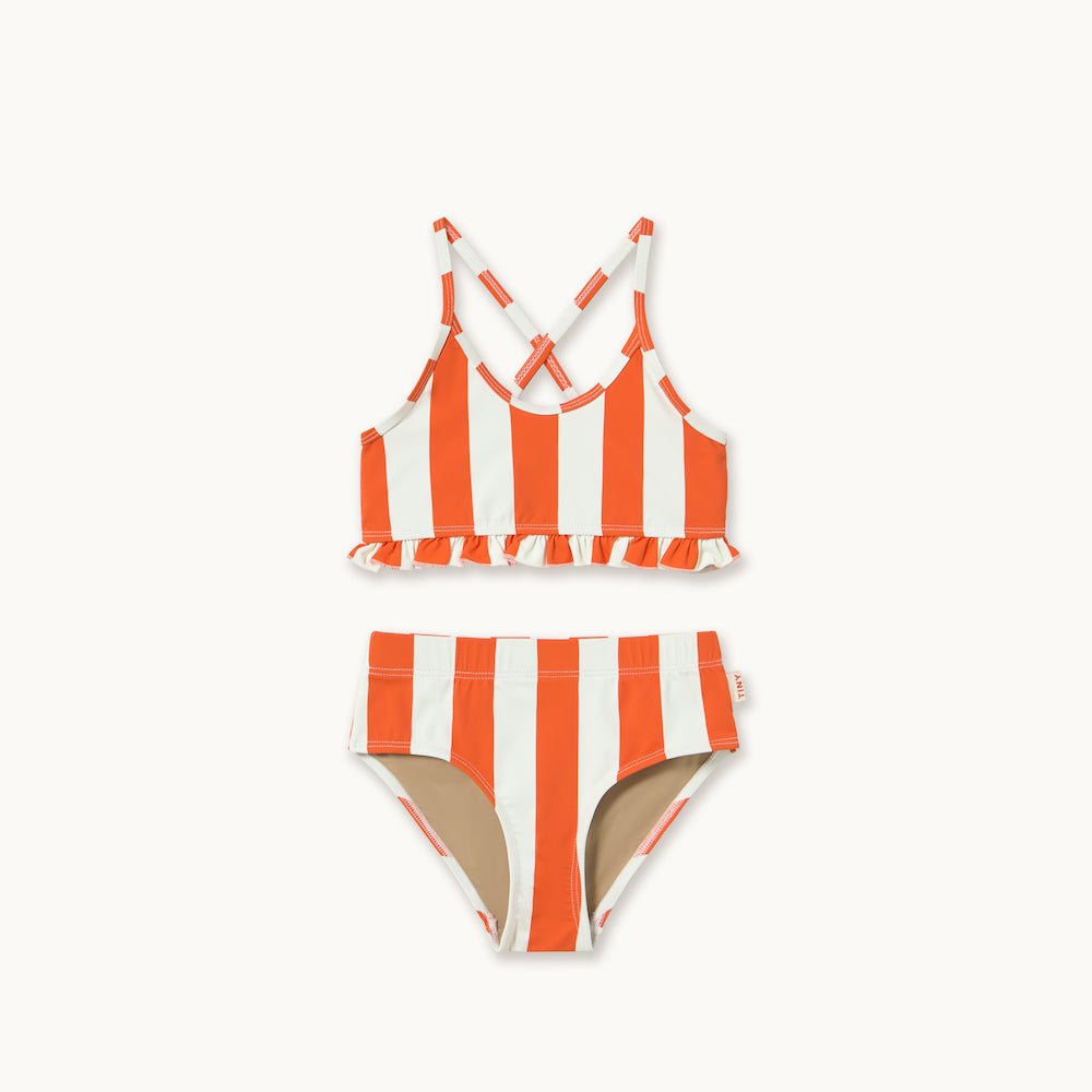 Red Stripes Swim Set Summer Red