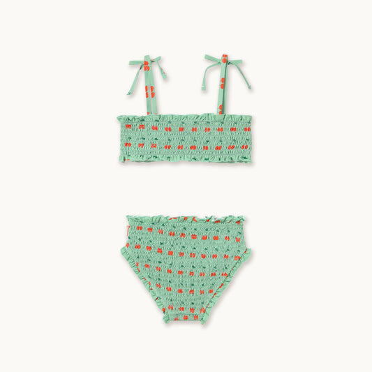 Cherries Smock Swim Set Washed Emerald