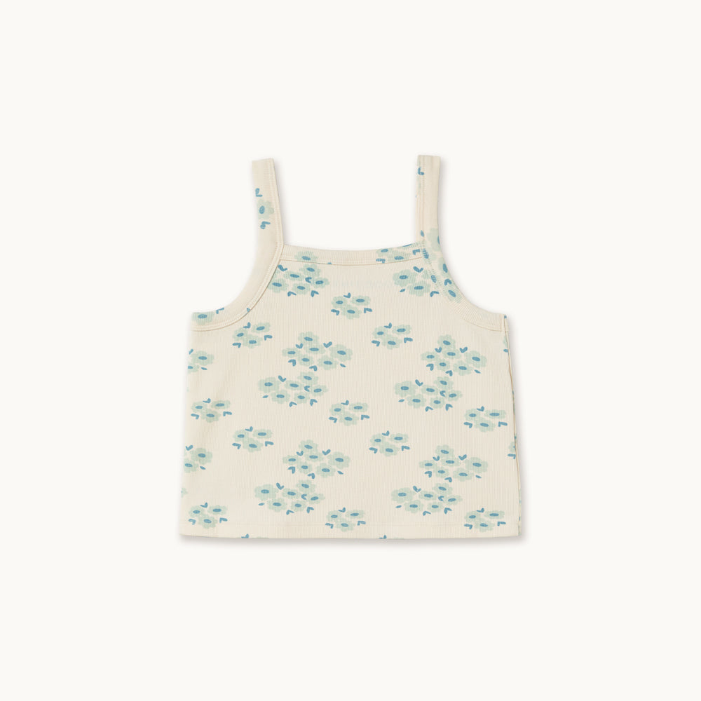 Blossoms Strap Top Off White