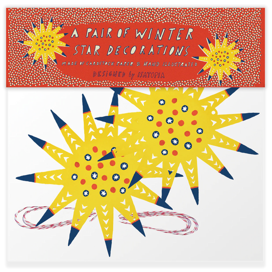 Pair of Paper Star Ornaments