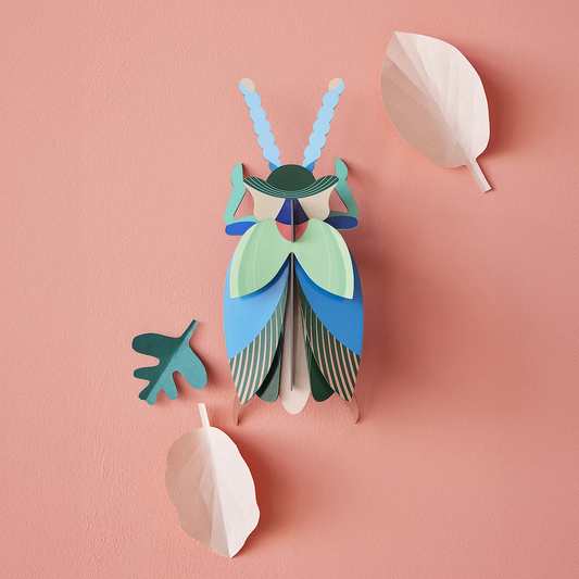 Wall Art Beetles A4 Emerald Beetle