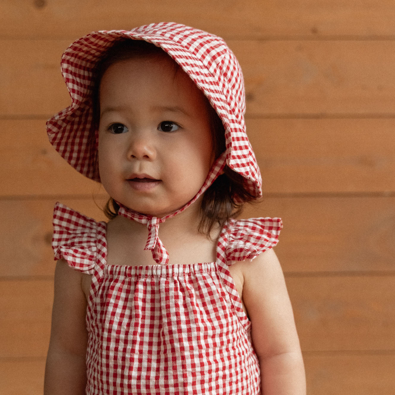 Sunhat, Red Gingham detail