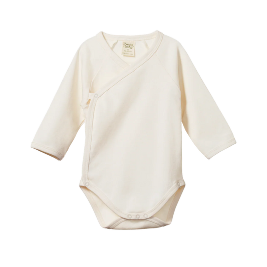 Kimono Long Sleeve Bodysuit Natural
