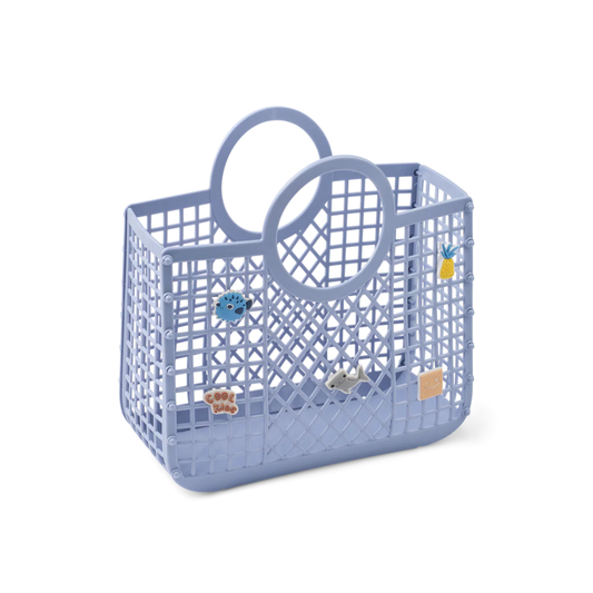 Samantha Basket With Charms Dusty Lavender