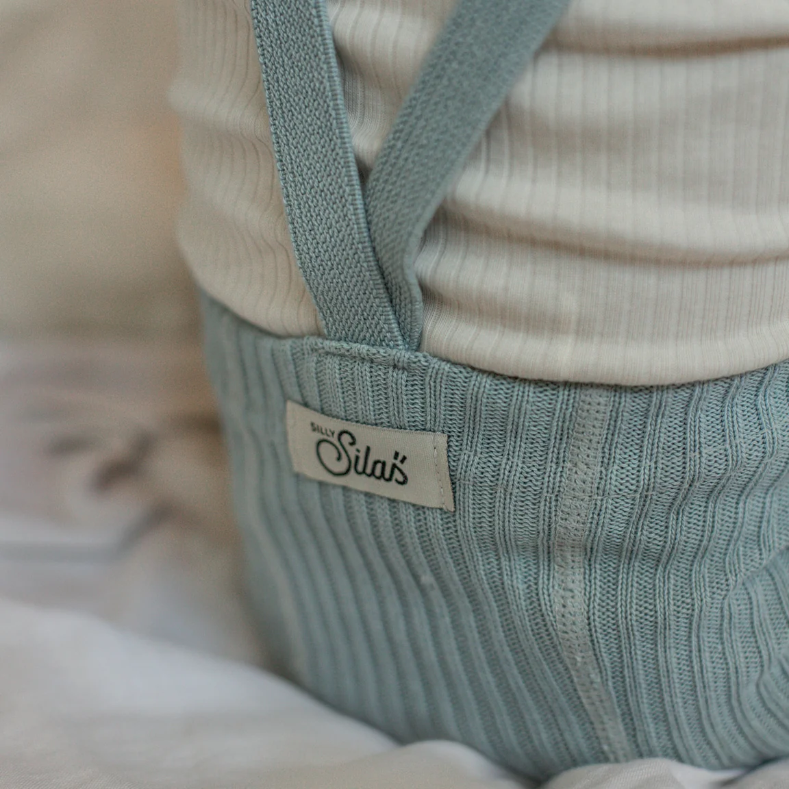 Hippy Footed Cotton Tights Misty Blue
