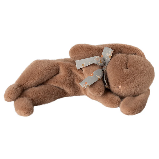 Sleeping Bunny Plush Small Brown