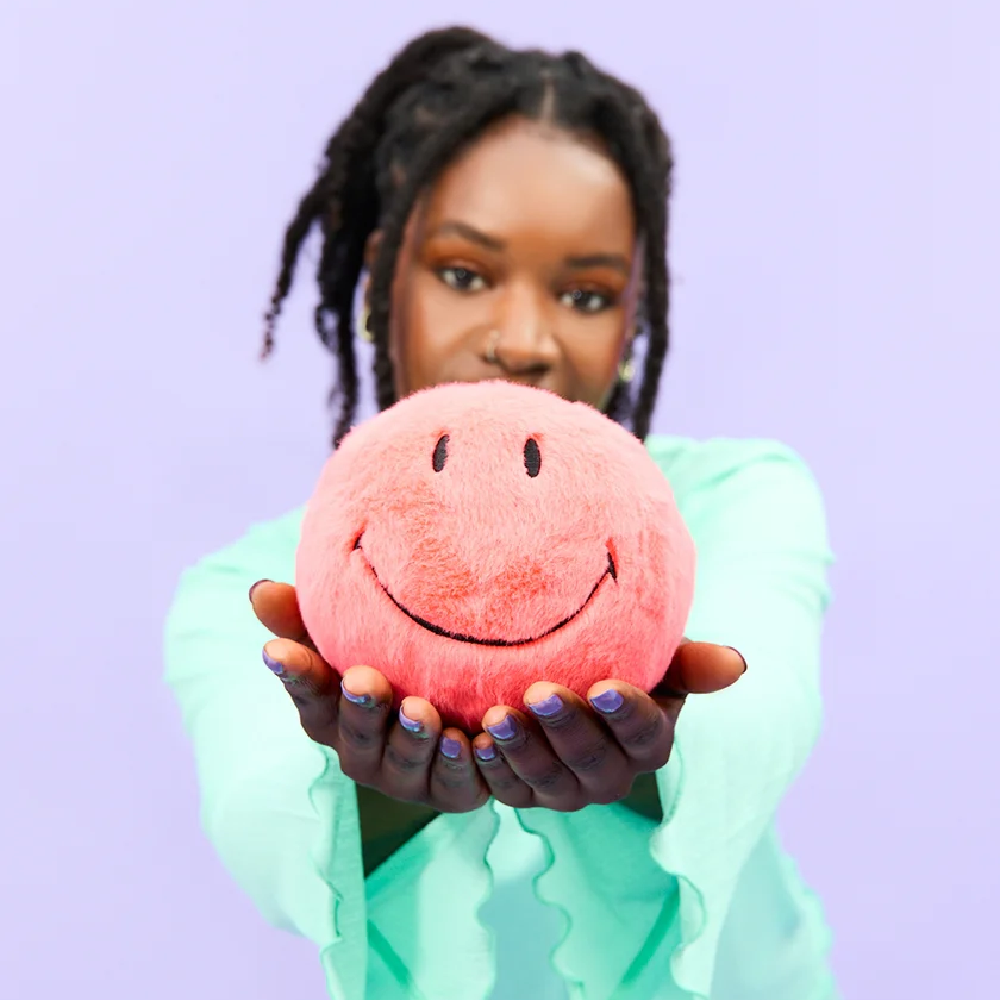 Smiley Eco Fuzzy Bright Coral 13cm