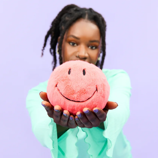 Smiley Eco Fuzzy Bright Coral 13cm