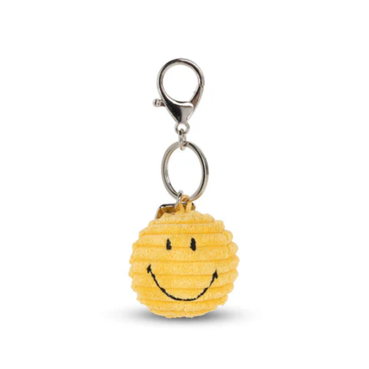 Smiley Keychain Eco Corduroy Yellow