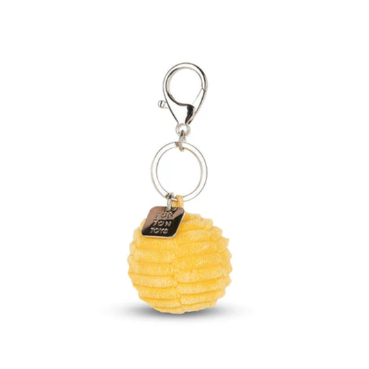 Smiley Keychain Eco Corduroy Yellow