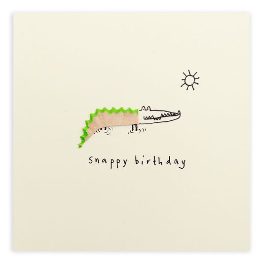 Snappy Birthday Pencil Shavings Greeting Card