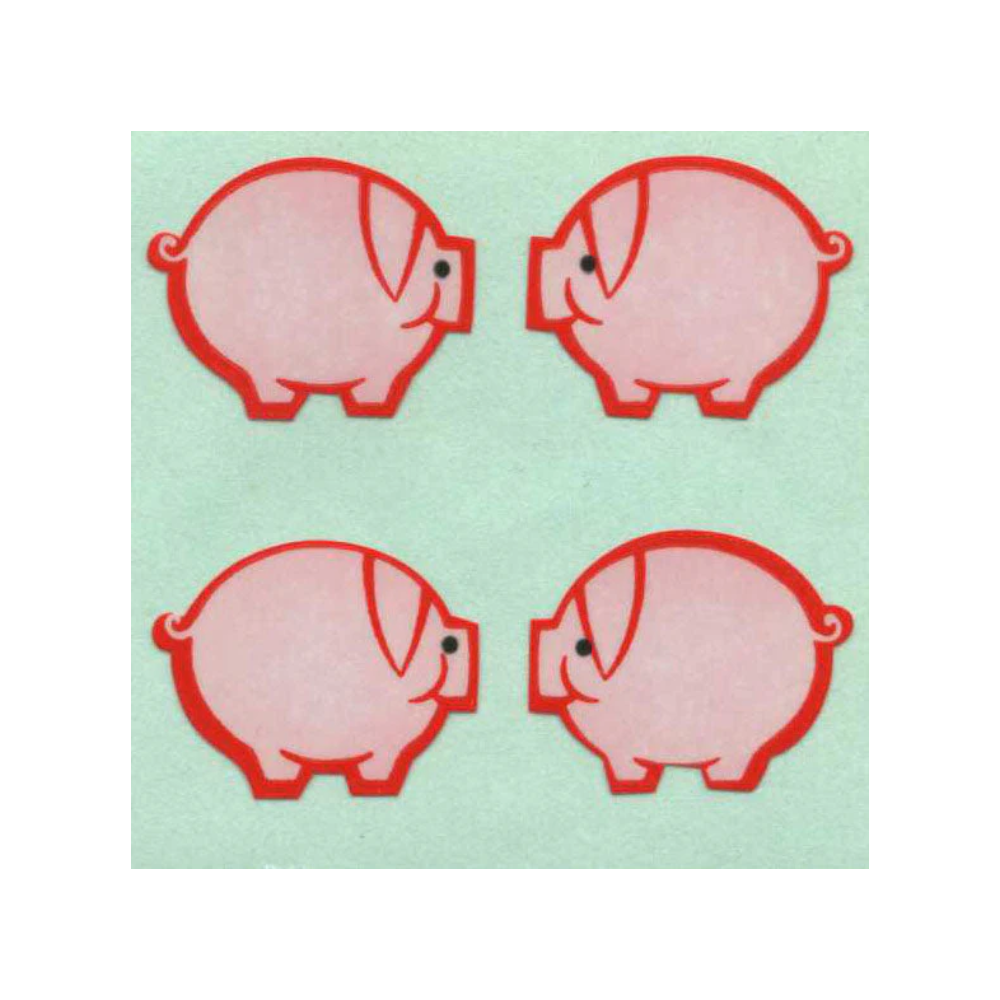 Pigs Paper Stickers Off The Roll