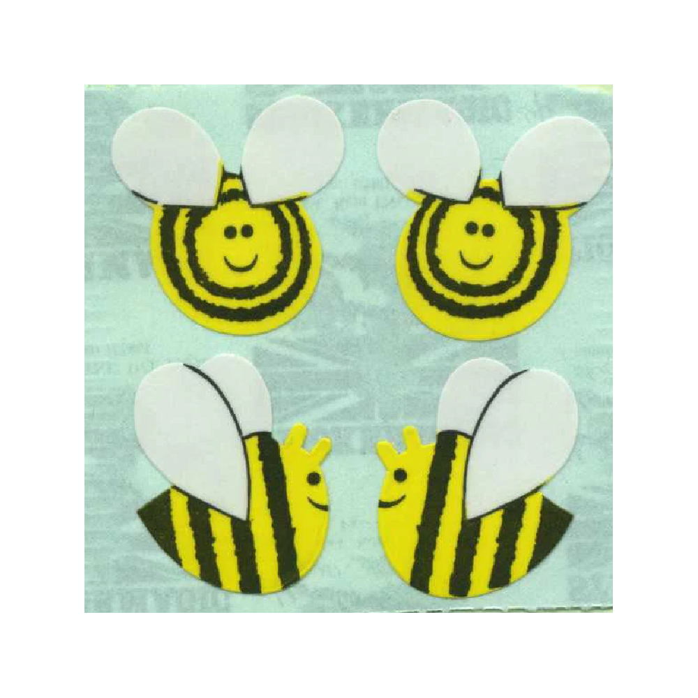 Bees Paper Stickers Off The Roll