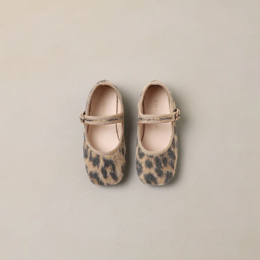 Strap Ballet Flats Leopard