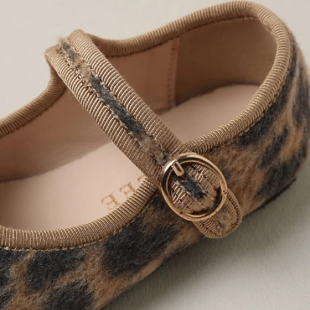 Strap Ballet Flats Leopard