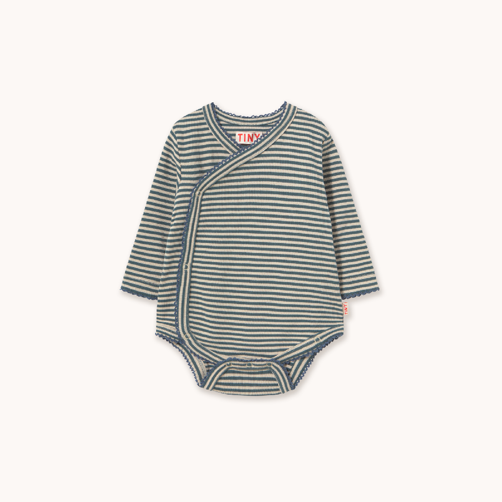 Stripes Rib Crossed Body Stormy Blue