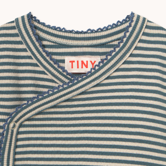 Stripes Rib Crossed Body Stormy Blue
