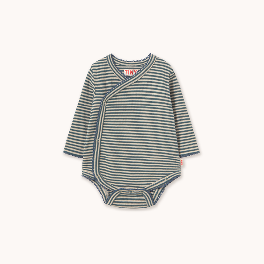 Stripes Rib Crossed Body Stormy Blue