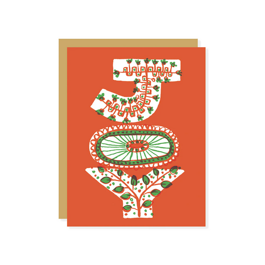 Swedish Joy Letters Greeting Card