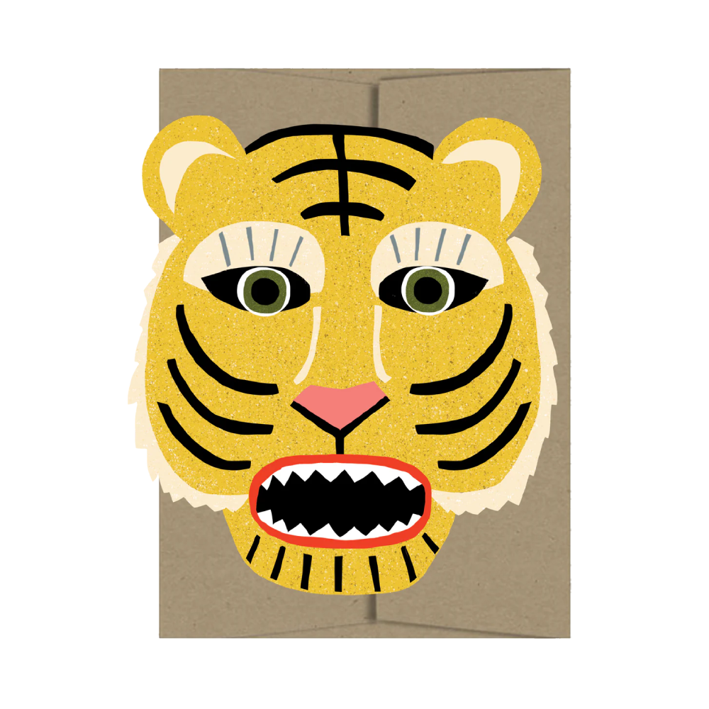 Tiger Die Cut Card - Wild Bunch Collection