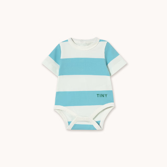 Cyan Stripes Knit Body Light Cyan