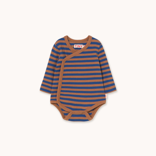 Stripes Rib Crossed Body Dark Blue