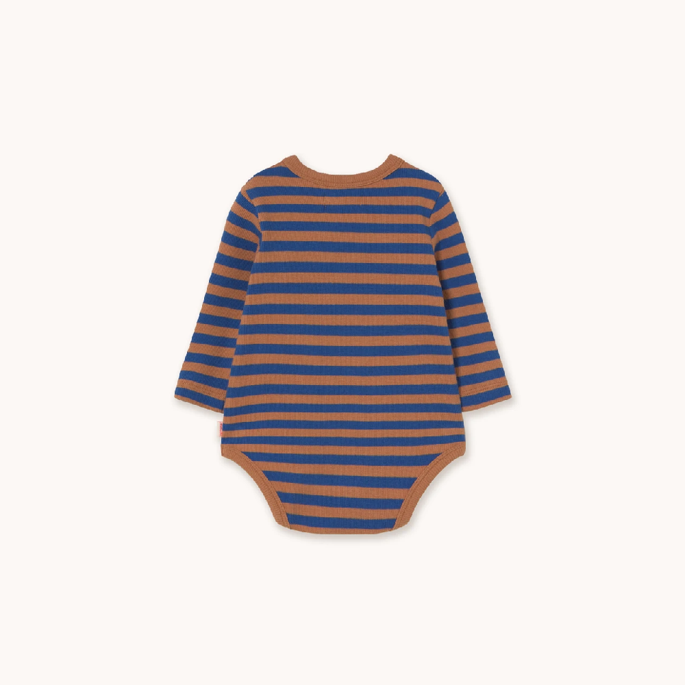 Stripes Rib Crossed Body Dark Blue