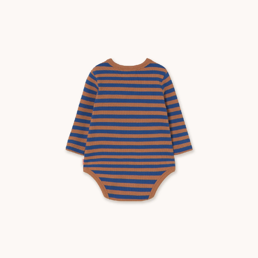 Stripes Rib Crossed Body Dark Blue