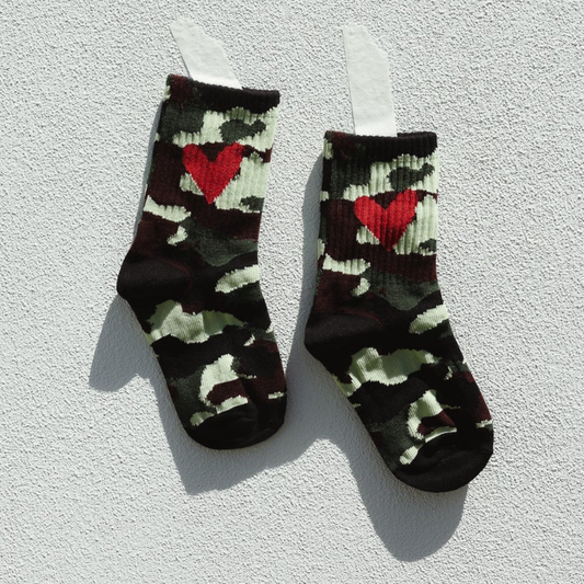 Camo Heart Sock