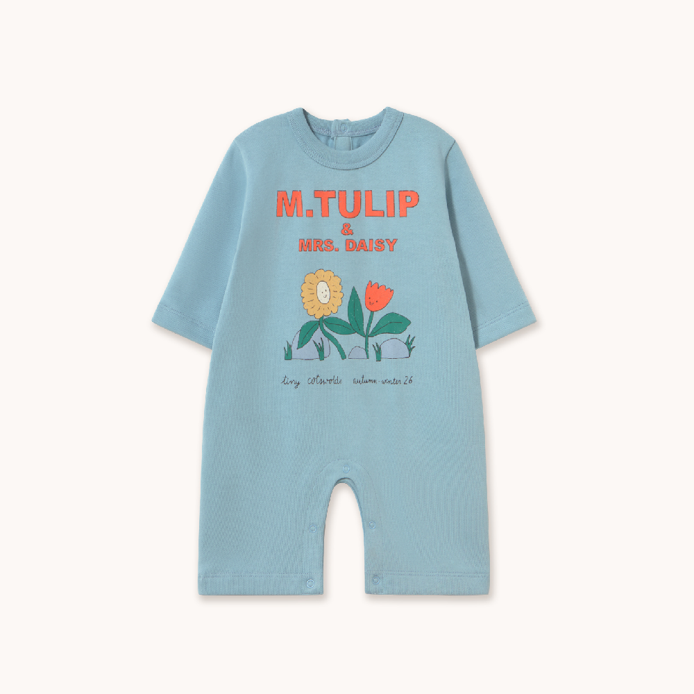 Tulip & Daisy Graphic One-Piece Denim Blue