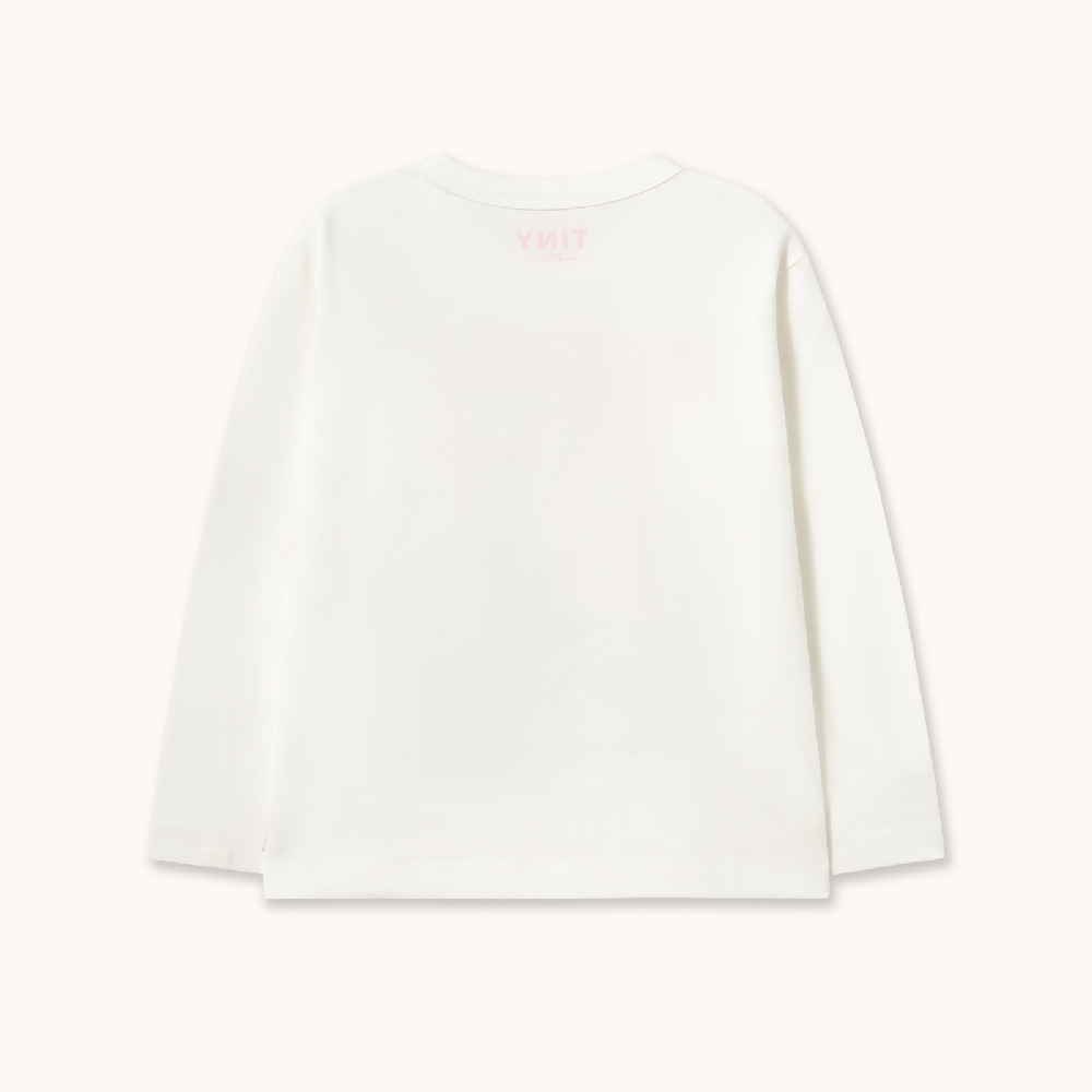 Tulip & Daisy Graphic Sleeve Tee Off-White