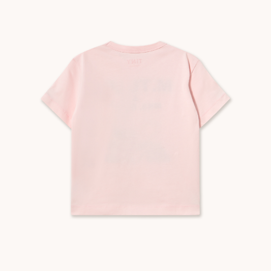 Tulip & Daisy Graphic Tee Pastel Pink