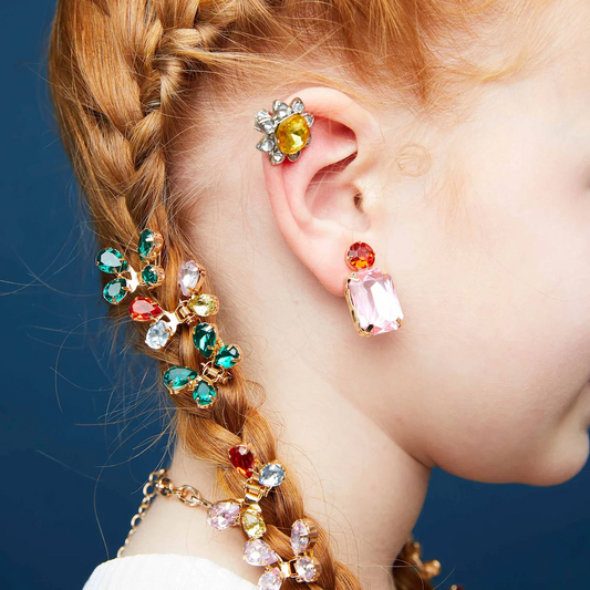 Dinner & A Movie Clip On Earring Set