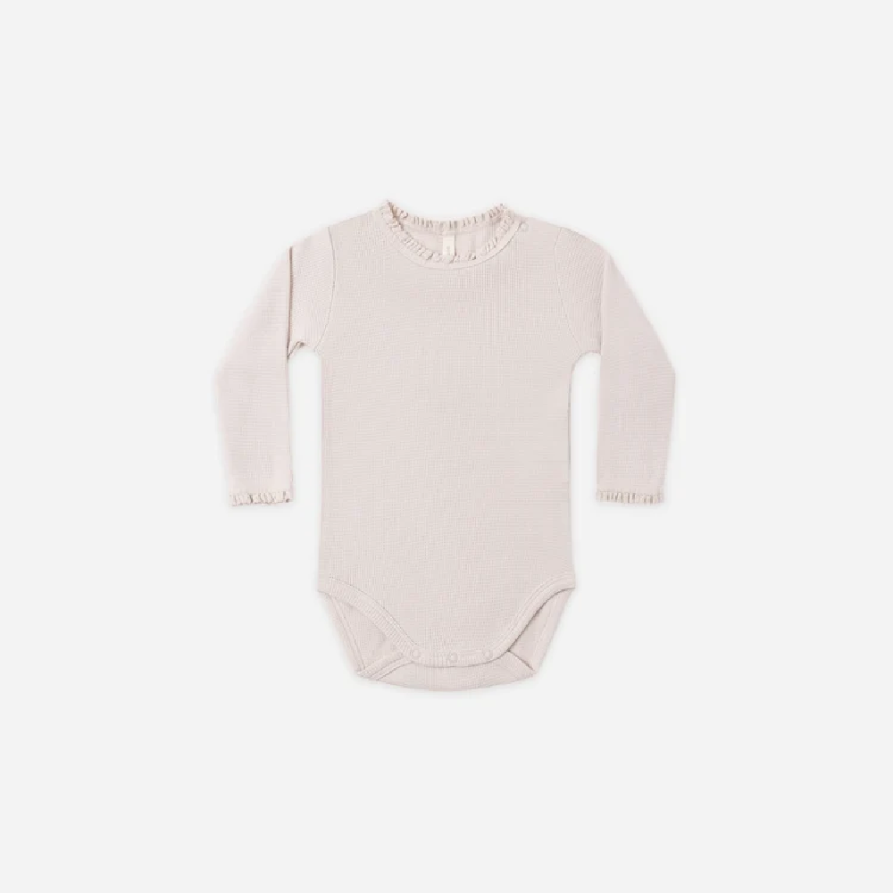 Waffle Long Sleeve Bodysuit Lilac Mist