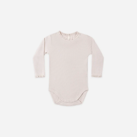 Waffle Long Sleeve Bodysuit Lilac Mist
