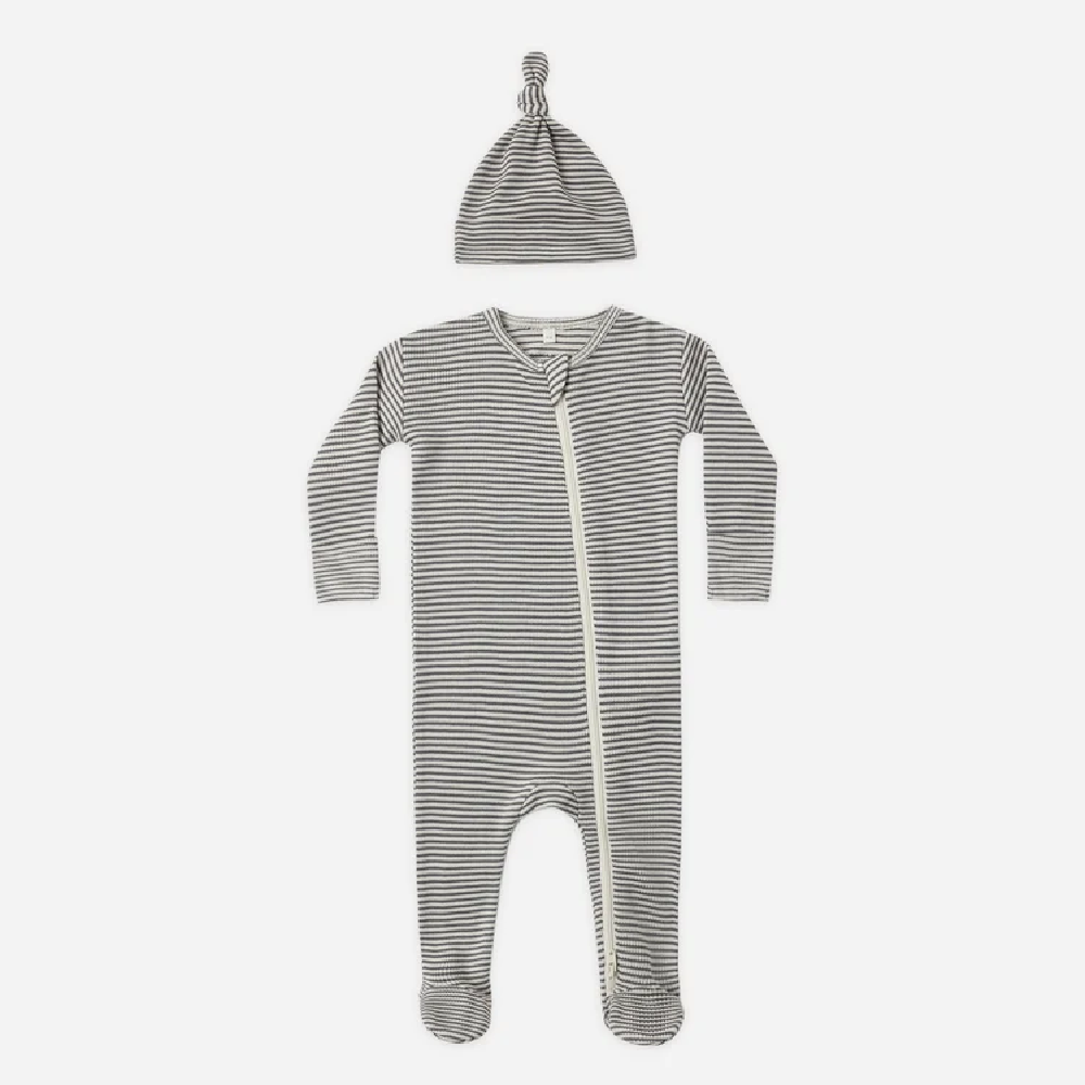 Waffle Sleep Set Midnight Microstripe