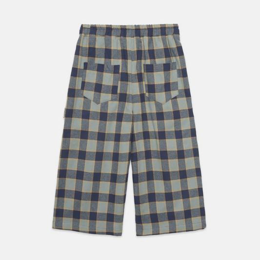 Checkered Blue Flare Pants