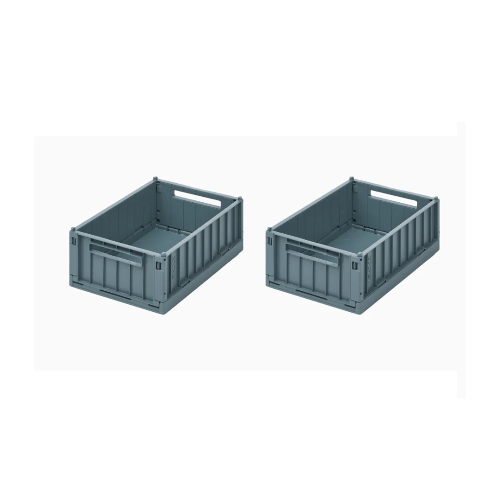 Weston Storage Box Small 2 Pack Whale Blue