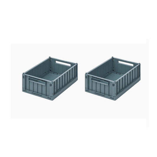 Weston Storage Box Small 2 Pack Whale Blue